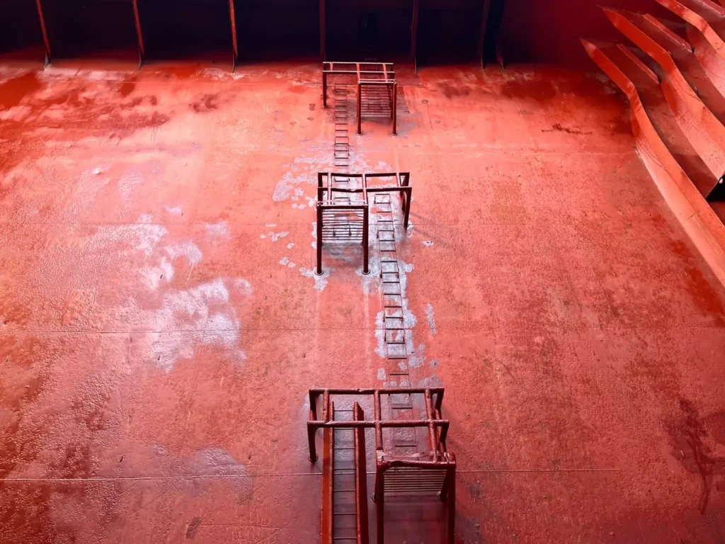 Clean cargo hold ready for loading after hold inspection